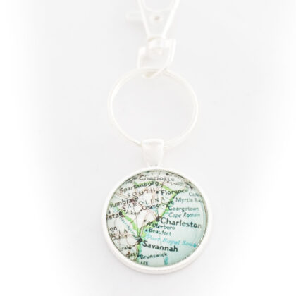 Charleston Coast Key Ring | Silver